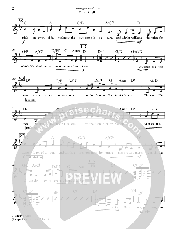 O Church Arise Rhythm/Vocal (Keith & Kristyn Getty)