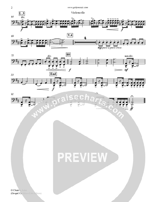 O Church Arise Violincello (Keith & Kristyn Getty)