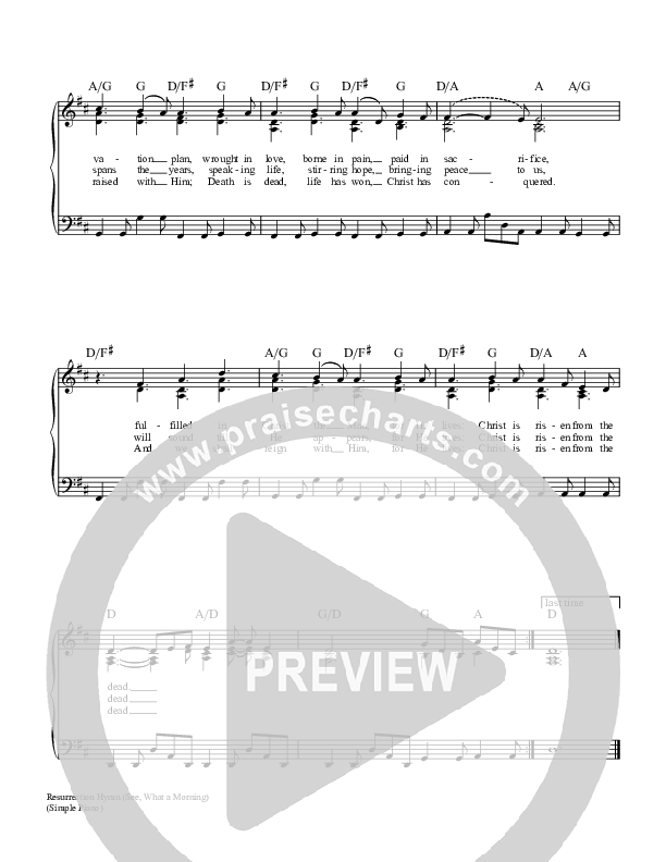 Resurrection Hymn Piano/Vocal & Lead (Keith & Kristyn Getty)