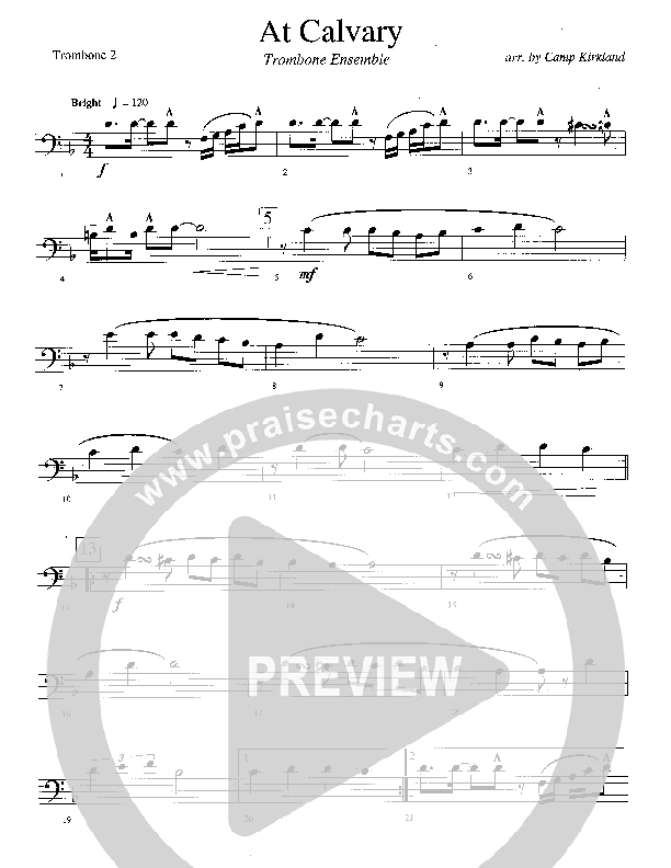At Calvary (Instrumental) Trombone 2 (Camp Kirkland)