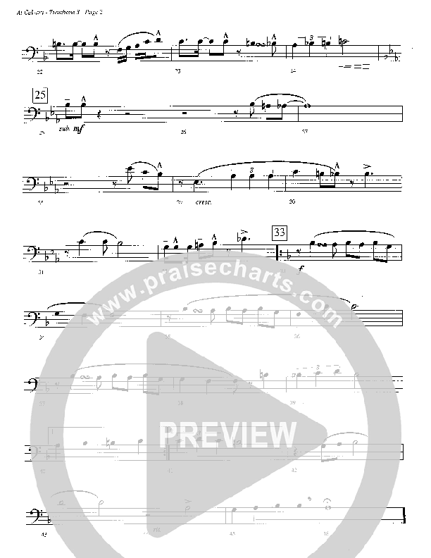 At Calvary (Instrumental) Trombone 3 (Camp Kirkland)