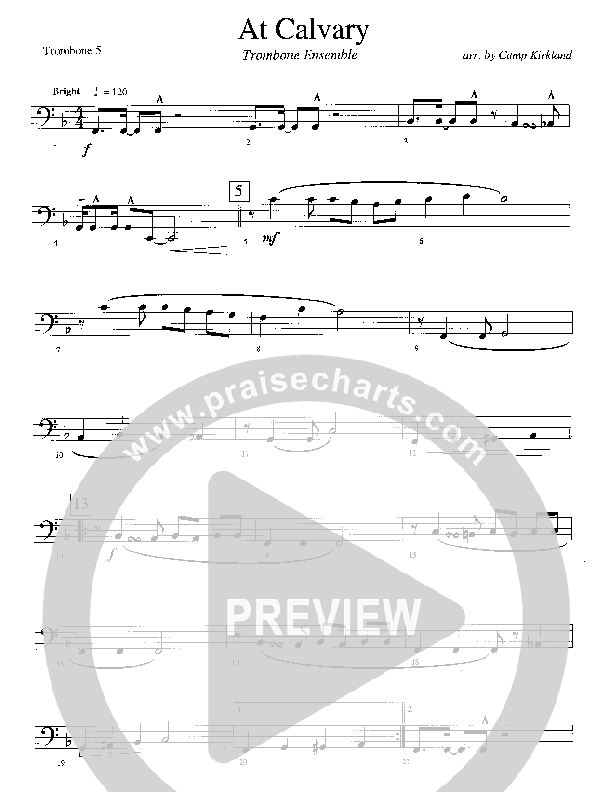 At Calvary (Instrumental) Trombone (Camp Kirkland)