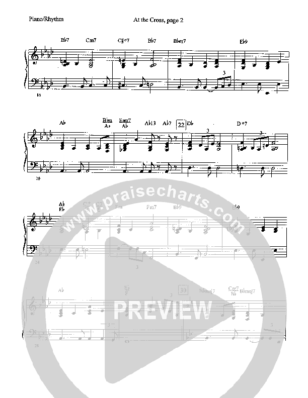At The Cross (Instrumental) Piano Sheet (Camp Kirkland)