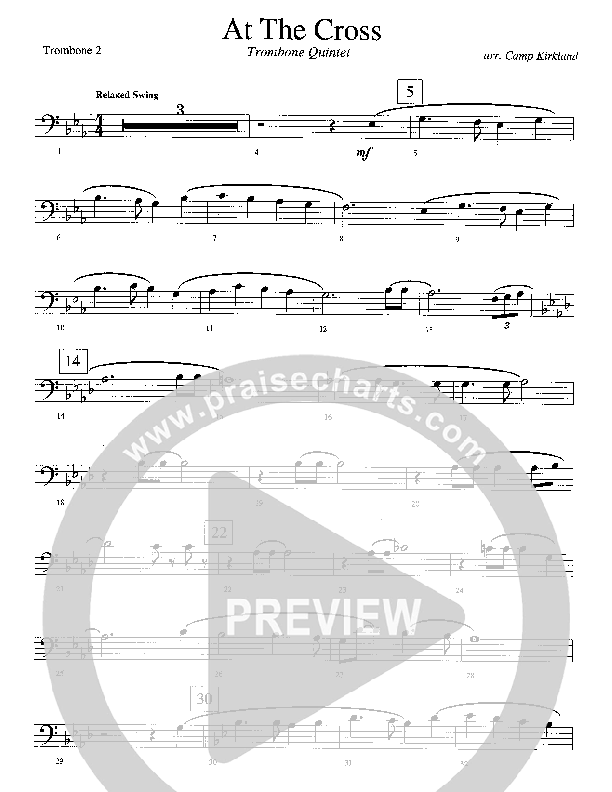 At The Cross (Instrumental) Trombone 2 (Camp Kirkland)
