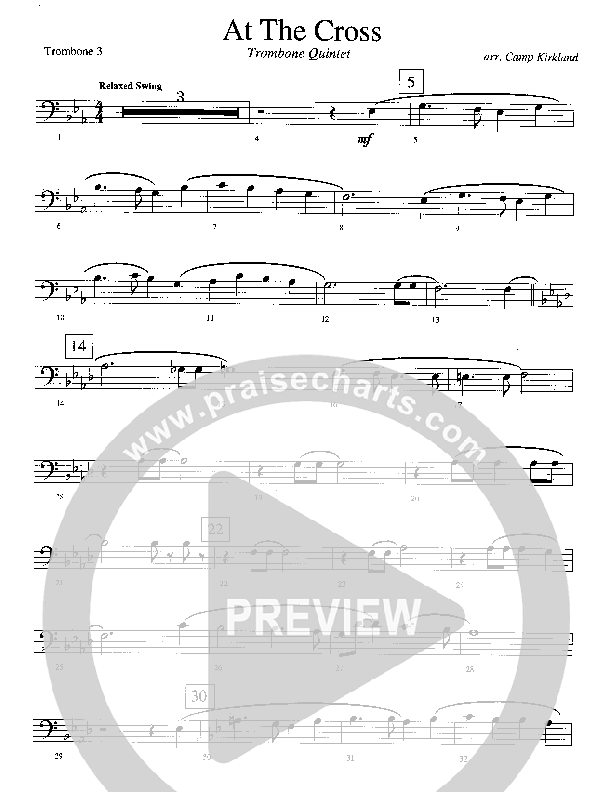 At The Cross (Instrumental) Trombone 3 (Camp Kirkland)