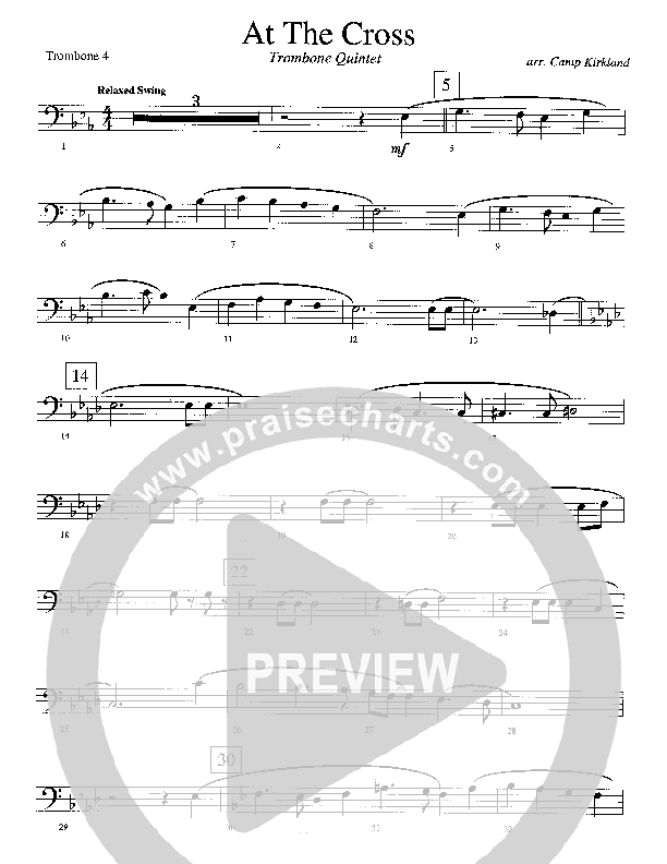 At The Cross (Instrumental) Trombone 4 (Camp Kirkland)