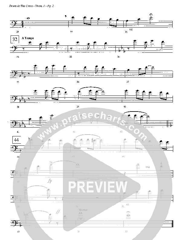 Down At The Cross (Instrumental) Trombone 1 (Camp Kirkland)