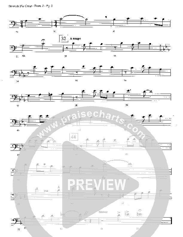 Down At The Cross (Instrumental) Trombone 2 (Camp Kirkland)