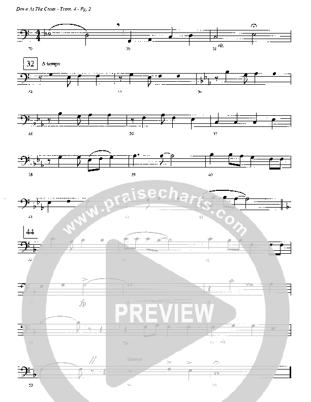 Down At The Cross (Instrumental) Trombone 4 (Camp Kirkland)