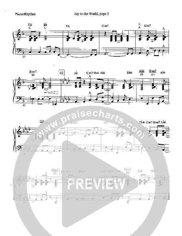 Joy To The World (Instrumental) Piano Sheet (Camp Kirkland)