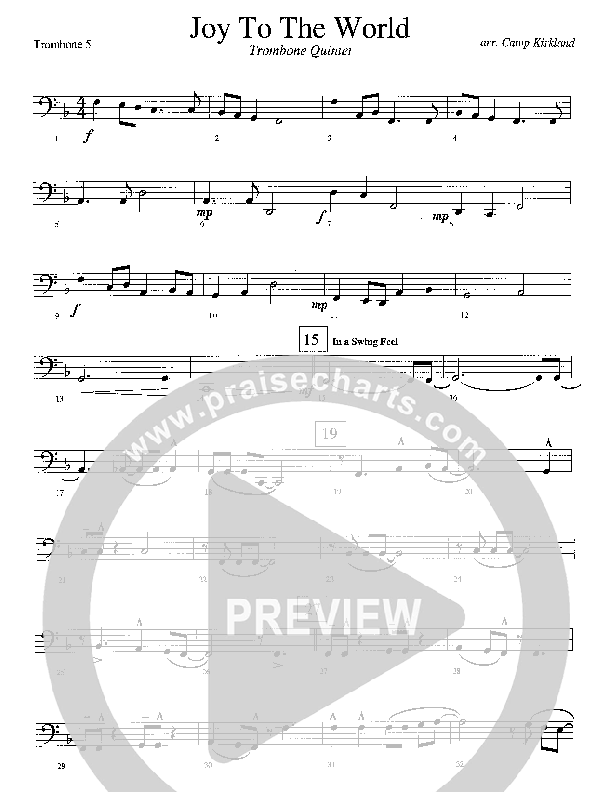 Joy To The World (Instrumental) Trombone (Camp Kirkland)