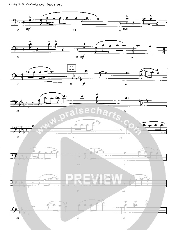 Leaning On The Everlasting Arms (Instrumental) Trombone 2 (Camp Kirkland)