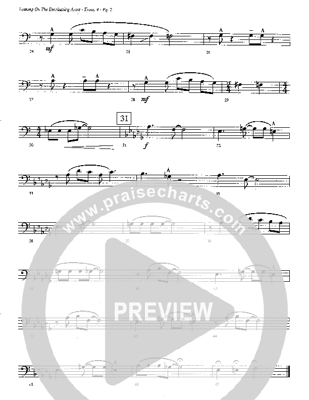 Leaning On The Everlasting Arms (Instrumental) Trombone 4 (Camp Kirkland)