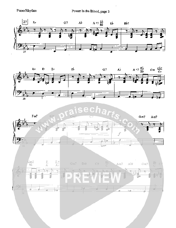 Power In The Blood (Instrumental) Piano Sheet (Camp Kirkland)