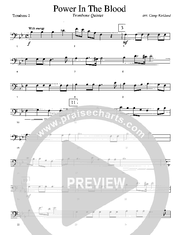 Power In The Blood (Instrumental) Trombone 2 (Camp Kirkland)