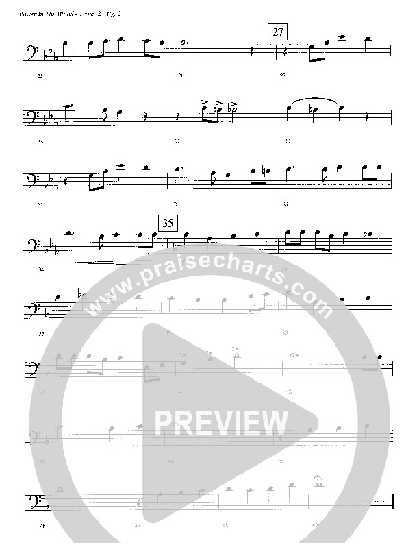 Power In The Blood (Instrumental) Trombone 2 (Camp Kirkland)