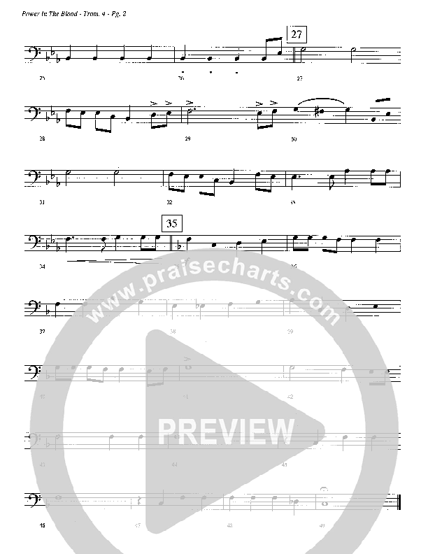 Power In The Blood (Instrumental) Trombone 4 (Camp Kirkland)