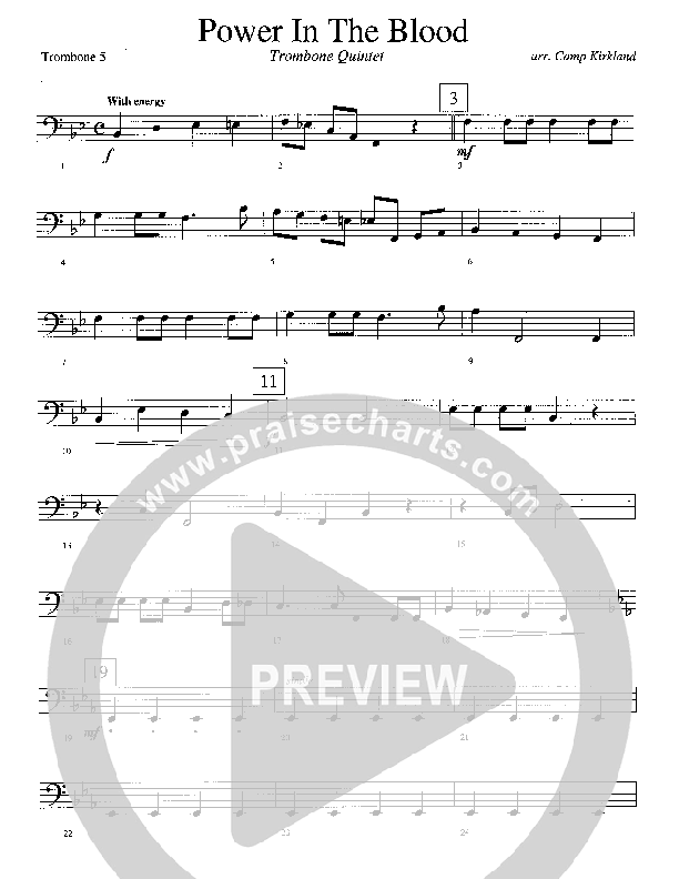 Power In The Blood (Instrumental) Trombone (Camp Kirkland)