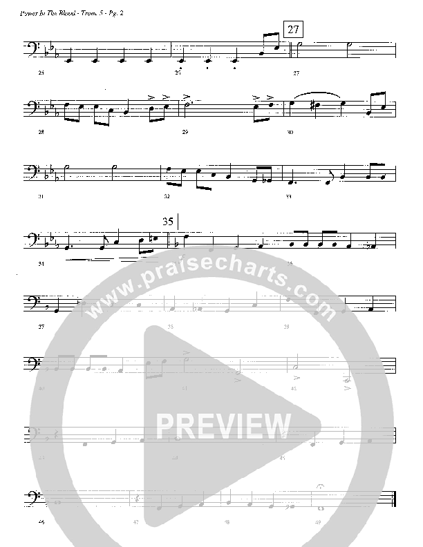 Power In The Blood (Instrumental) Trombone (Camp Kirkland)