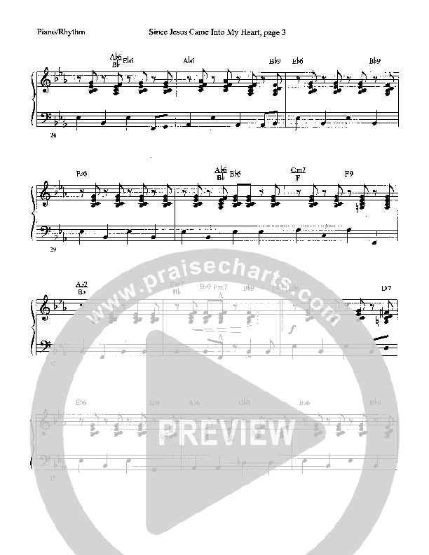 Since Jesus Came Into My Heart Piano Sheet (Camp Kirkland)