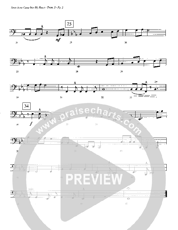 Since Jesus Came Into My Heart Trombone (Camp Kirkland)