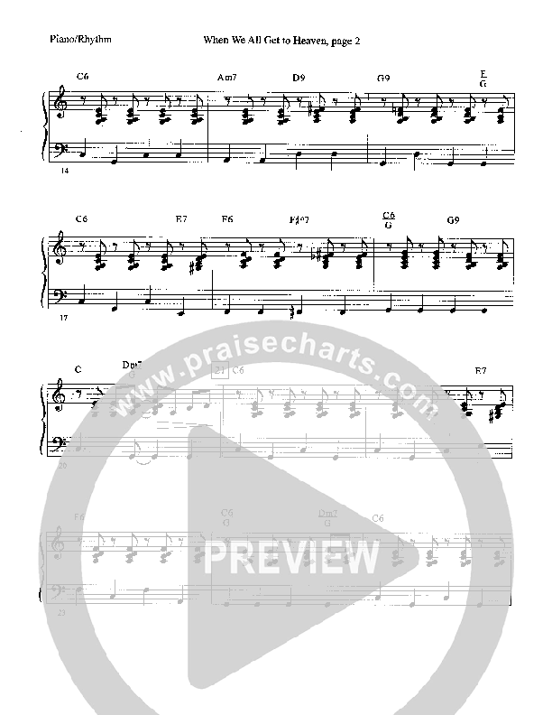 When We All Get To Heaven Piano Sheet (Camp Kirkland)