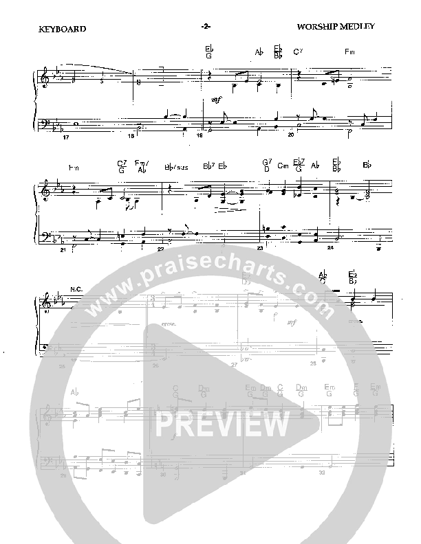 Worship Medley Piano Sheet (Camp Kirkland)