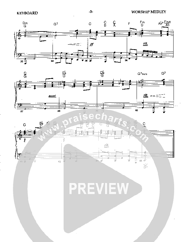 Worship Medley Piano Sheet (Camp Kirkland)