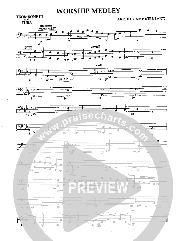 Worship Medley Trombone 3/Tuba (Camp Kirkland)
