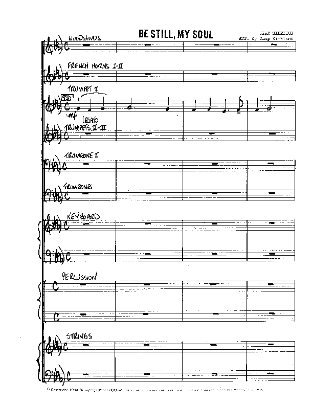 Be Still My Soul (Instrumental) Conductor's Score (Camp Kirkland)
