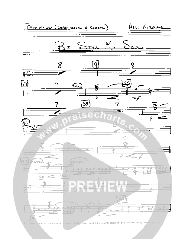 Be Still My Soul (Instrumental) Percussion (Camp Kirkland)