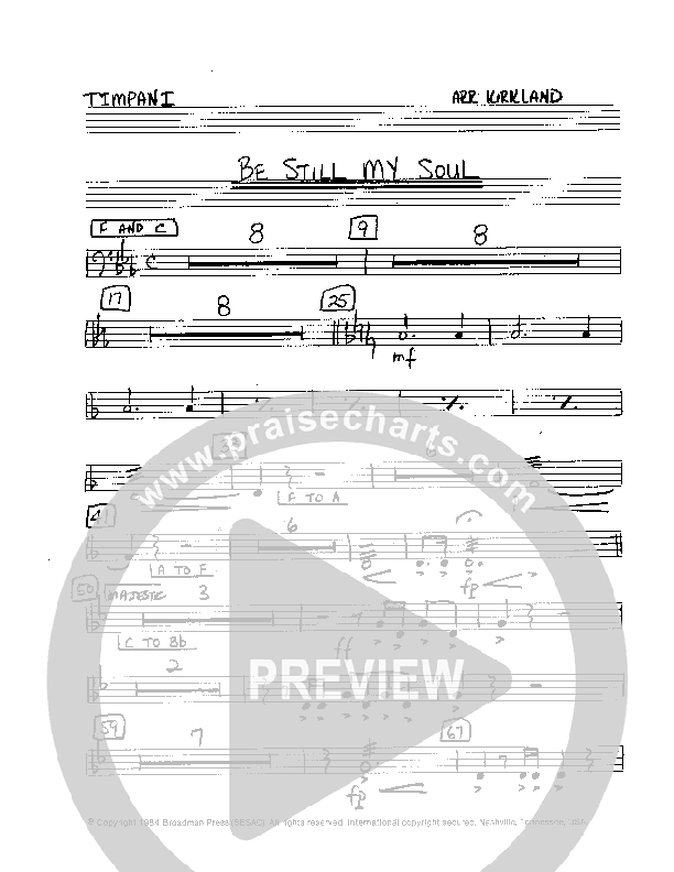 Be Still My Soul (Instrumental) Timpani (Camp Kirkland)