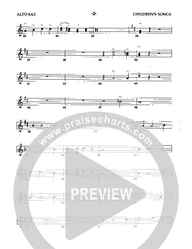 Children's Songs (Instrumental) Alto Sax (Camp Kirkland)