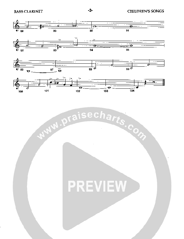 Children's Songs (Instrumental) Bass Clarinet (Camp Kirkland)