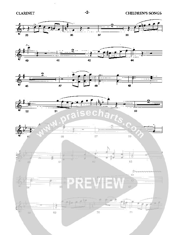 Children's Songs (Instrumental) Clarinet (Camp Kirkland)