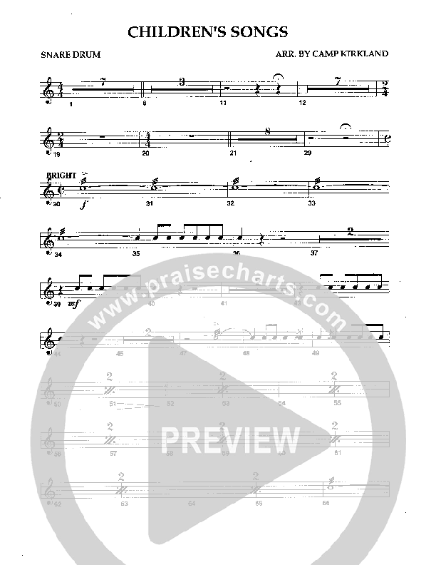 Children's Songs (Instrumental) Drum Set (Camp Kirkland)