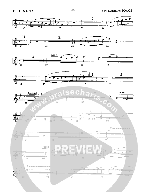 Children's Songs (Instrumental) Flute/Oboe (Camp Kirkland)