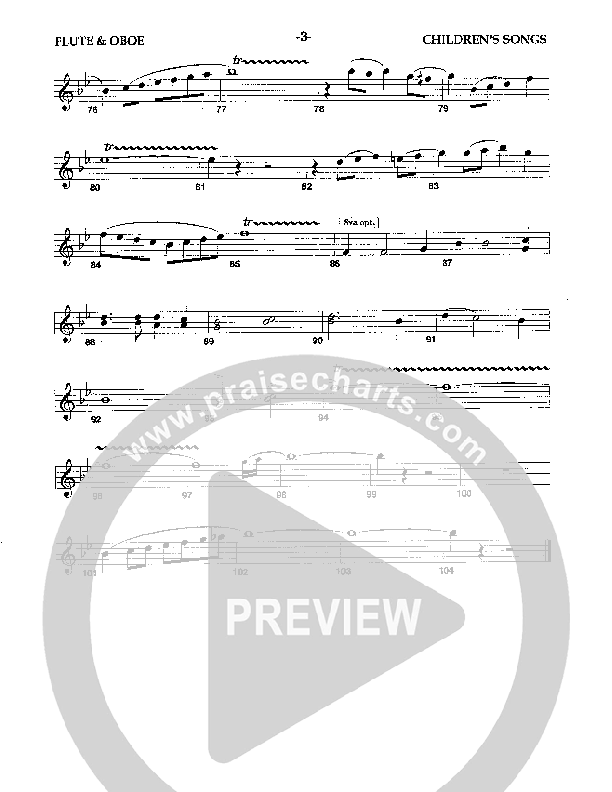 Children's Songs (Instrumental) Flute/Oboe (Camp Kirkland)