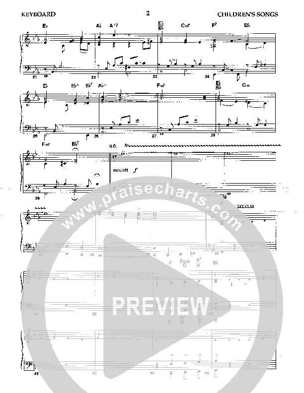 Children's Songs (Instrumental) Piano Sheet (Camp Kirkland)