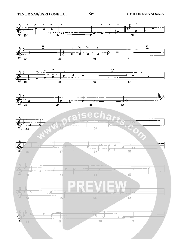 Children's Songs (Instrumental) Tenor Sax/Baritone T.C. (Camp Kirkland)