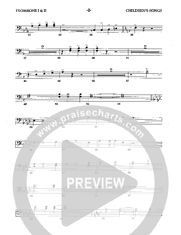 Children's Songs (Instrumental) Trombone 1/2 (Camp Kirkland)