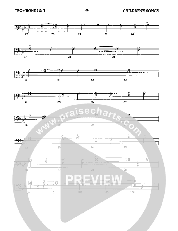 Children's Songs (Instrumental) Trombone 1/2 (Camp Kirkland)