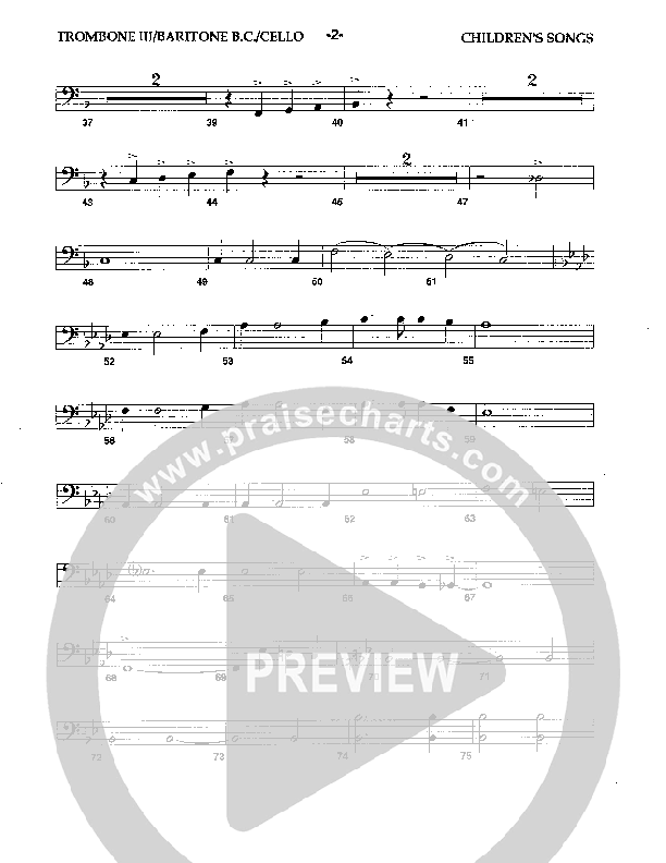 Children's Songs (Instrumental) Trombone 3 (Camp Kirkland)