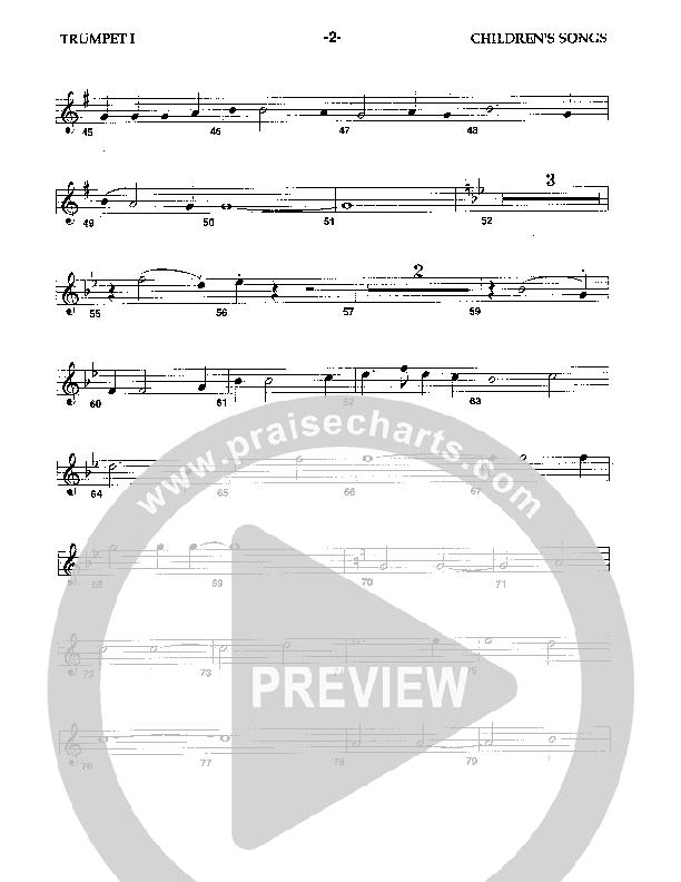 Children's Songs (Instrumental) Trumpet 1 (Camp Kirkland)