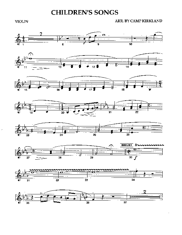 Children's Songs (Instrumental) Violins (Camp Kirkland)