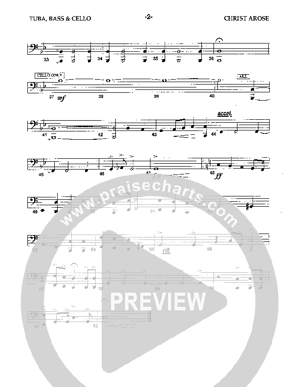 Christ Arose (Instrumental) Cello/Bass (Camp Kirkland)