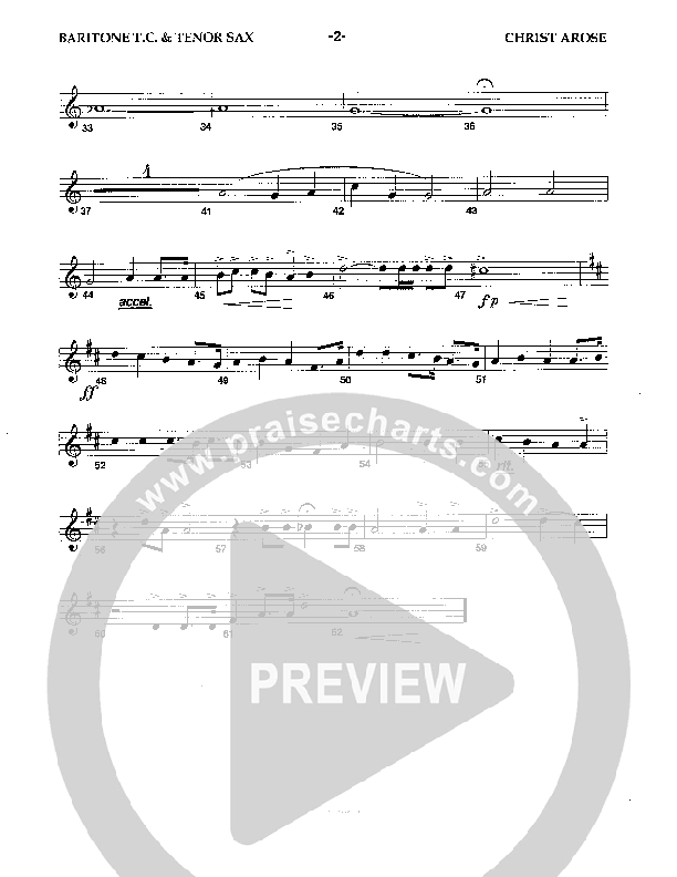 Christ Arose (Instrumental) Tenor Sax/Baritone T.C. (Camp Kirkland)