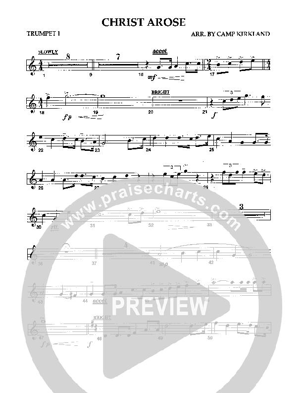 Christ Arose (Instrumental) Trumpet 1 (Camp Kirkland)