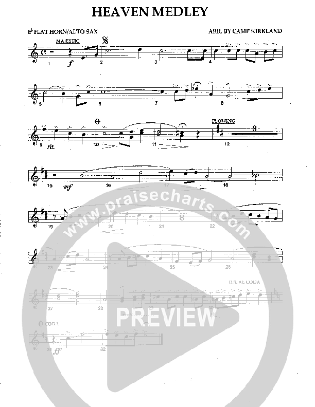 Heaven Medley (Instrumental) Alto Sax (Camp Kirkland)