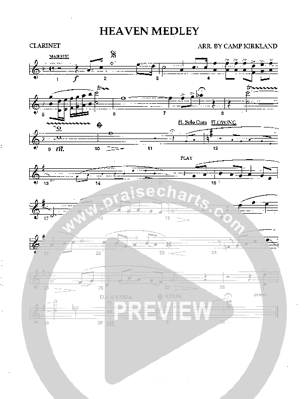 Heaven Medley (Instrumental) Clarinet (Camp Kirkland)